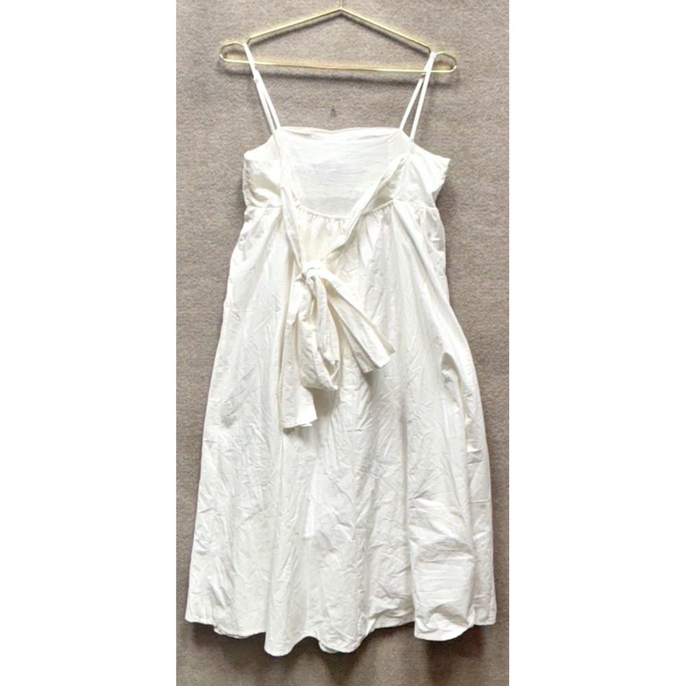 Petal & Pup Women's Alice Bow Back Midi Dress Womens Medium White Poplin NEW NWT - Picture 2 of 6